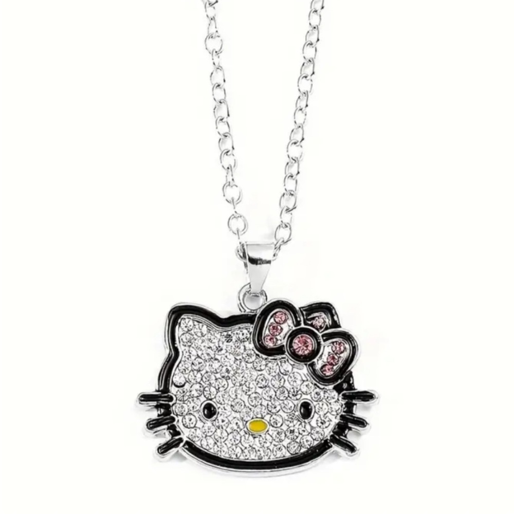 Hello Kitty Necklace, Hello Kitty Rhinestone Necklace